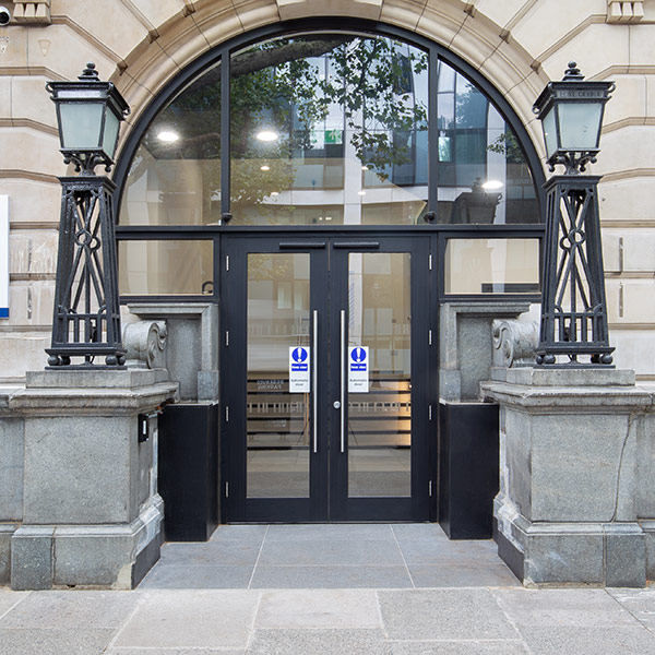 Shadbolt double doors with automatic operation at the Dyson Building Imperial College London