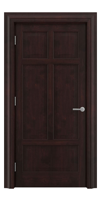 Shadbolt Timeless Type13 hardwood panelled door in American black walnut veneer with dark stain finish