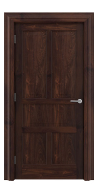 Shadbolt Timeless Type15 hardwood panelled door in American black walnut veneer