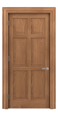 Shadbolt Timeless Type16 hardwood panelled door in European oak veneer