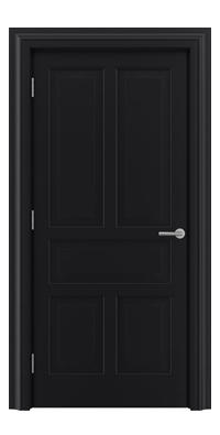 Shadbolt Timeless Type17 hardwood panelled door in RAL 9005 paint finish