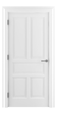 Shadbolt Timeless Type17 hardwood panelled door in RAL 9010 paint finish